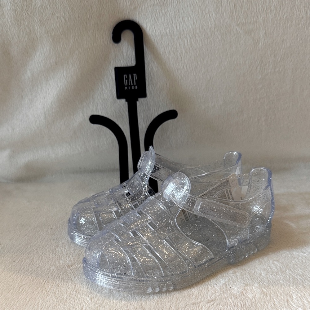 GAP Kids Girls Sparkling Clear Sandals Size 7